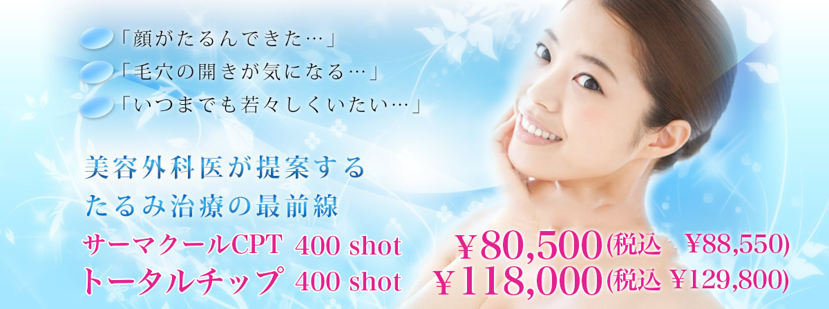 美容外科医が提案するたるみ治療の最前線　サーマークールCPT